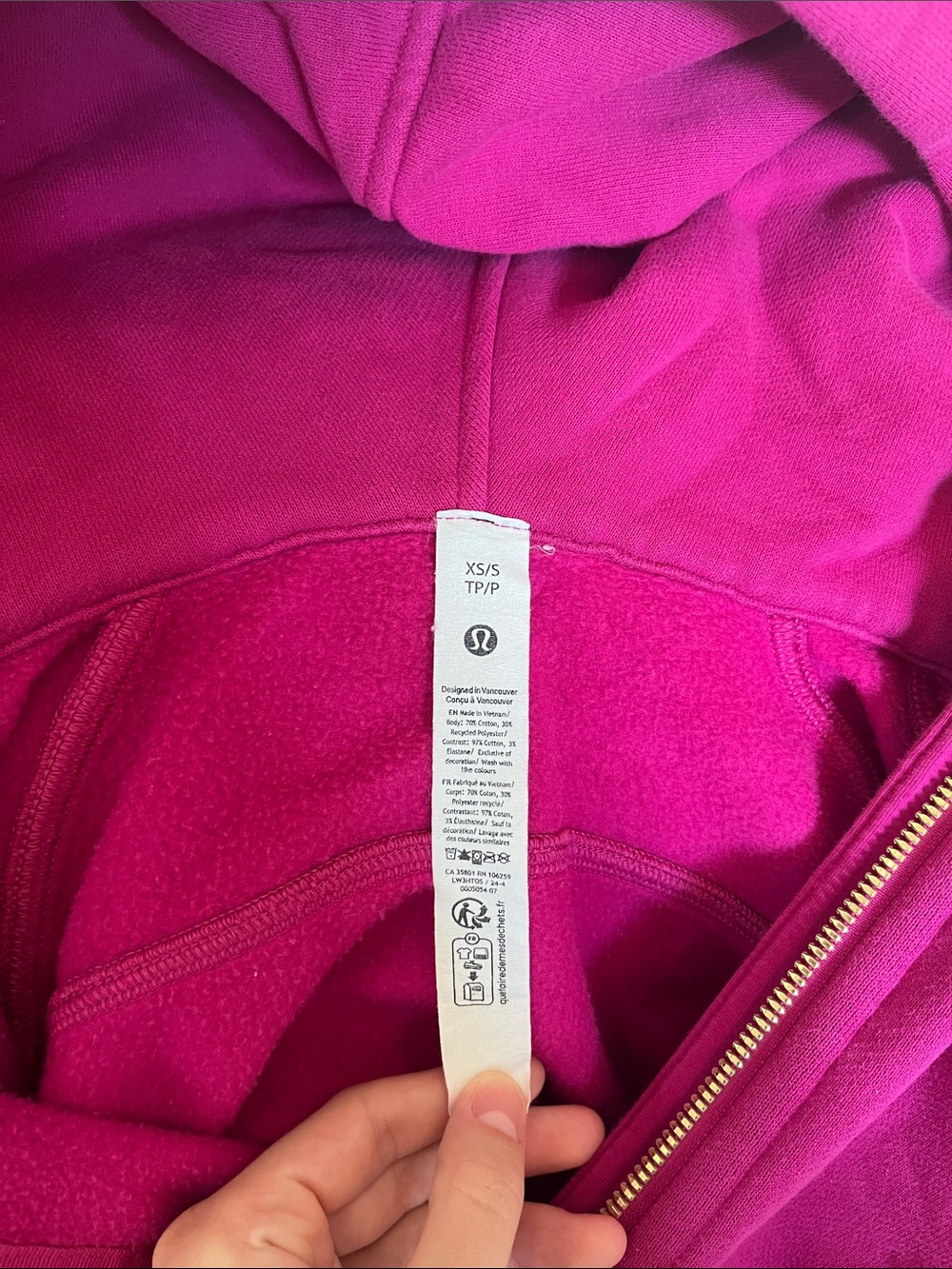 Magenta & Gold Lululemon Scuba Crop Half-Zip Sweatshirt - XS/S - Picture 7 of 7